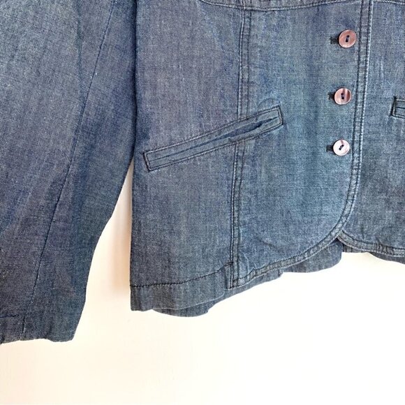 J. Jill  fitted jacket / blazer, 💯 cotton denim - Picture 6 of 13